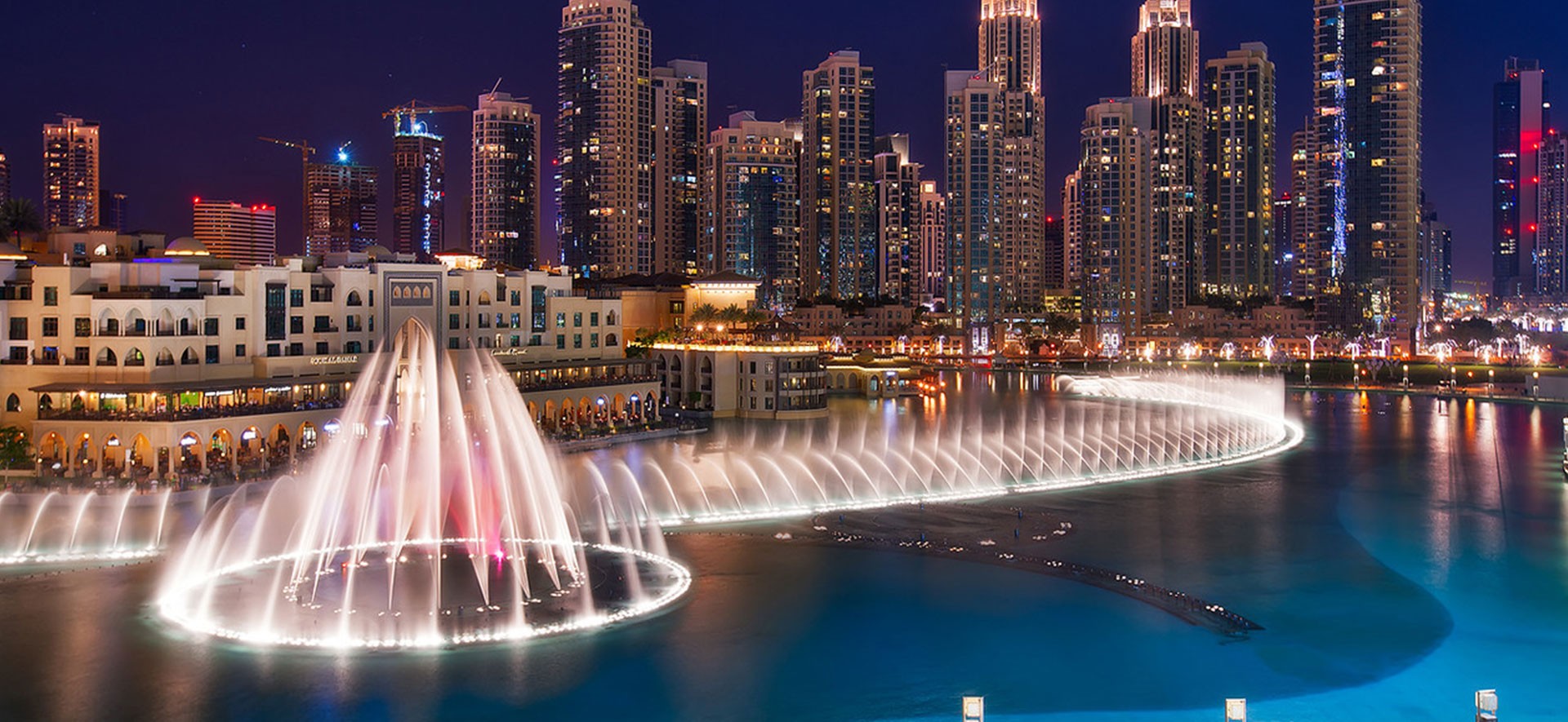 Dubai Fountain near Burj Khalifa